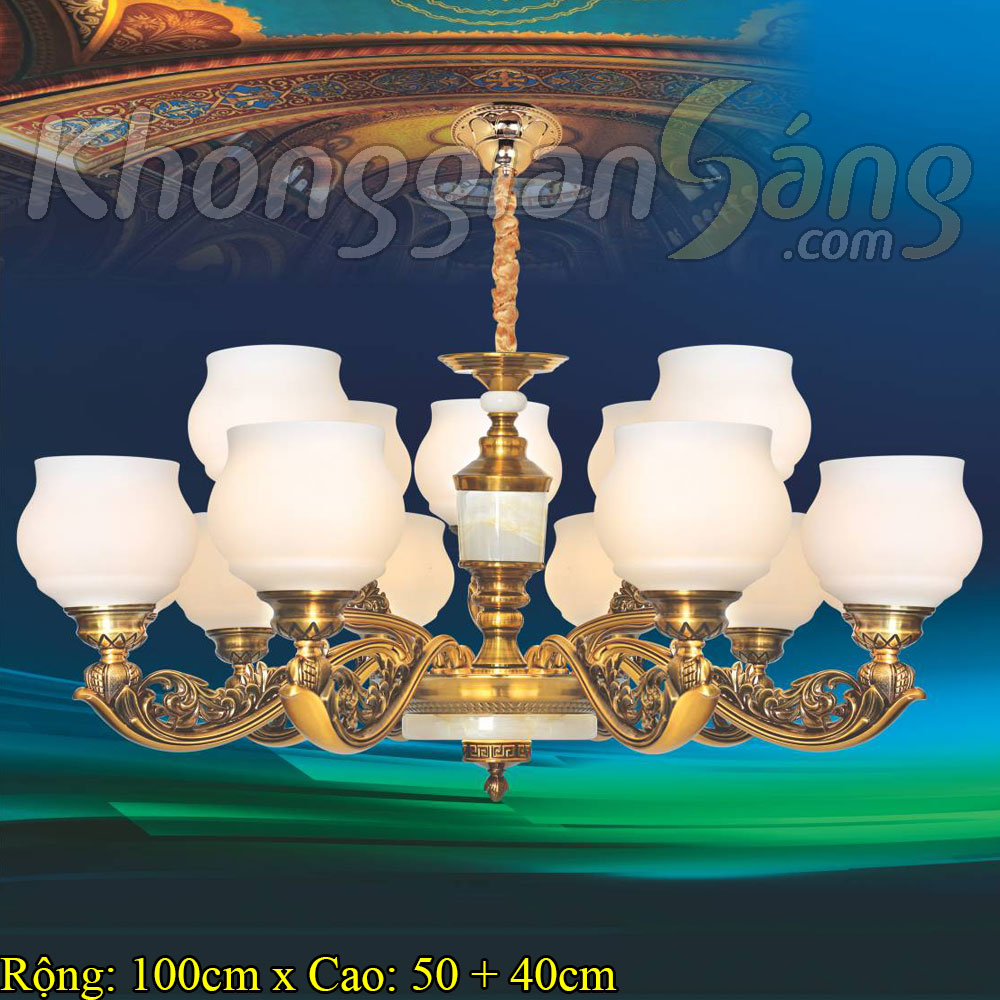 ĐÈN CHÙM CỔ ĐIỂN (PHI 1000mm x H500mm) KGBC-6010/15