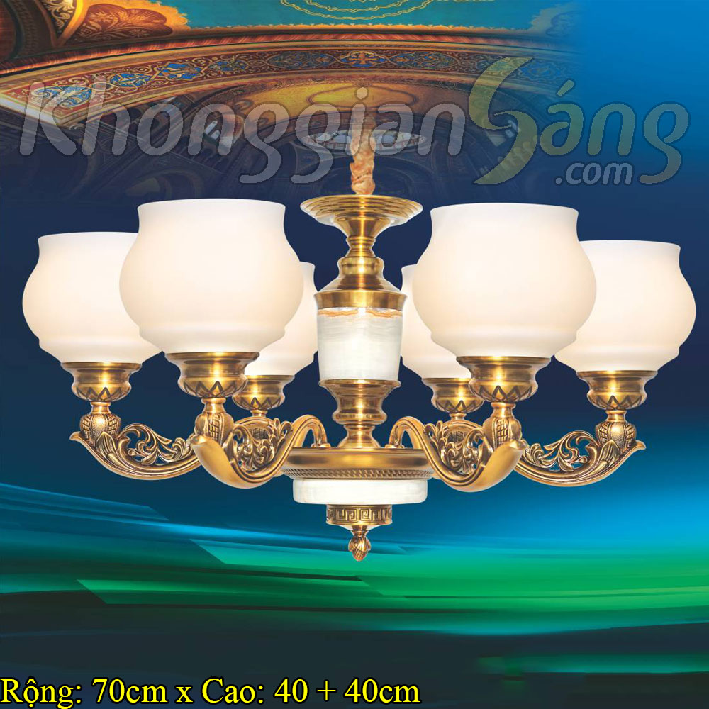 ĐÈN CHÙM CỔ ĐIỂN (PHI 700mm x H400mm) KGBC-6010/6