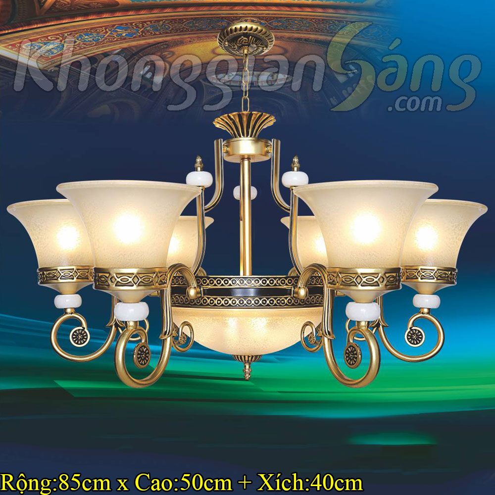 ĐÈN CHÙM CỔ ĐIỂN (PHI 850mm x H500mm) KGBC-6393/6