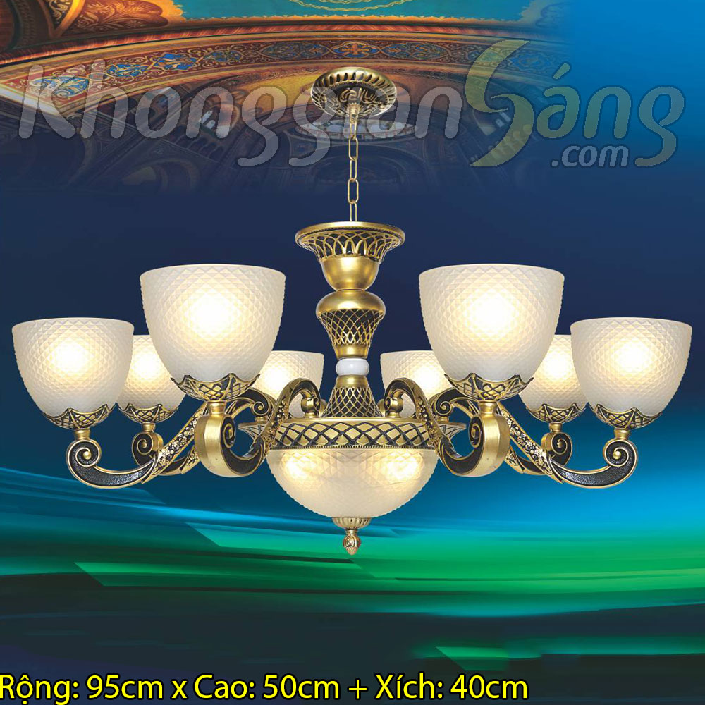 ĐÈN CHÙM CỔ ĐIỂN (PHI 950mm x H500mm) KGBC-6423/8